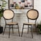 Baxton Studio Thalia MidCentury Dark Brown Finished Metal and Synthetic Rattan Outdoor Dining Chair Set2PC, PR 211-2PC-11968-ZORO - alternate 9
